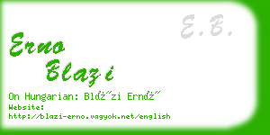 erno blazi business card